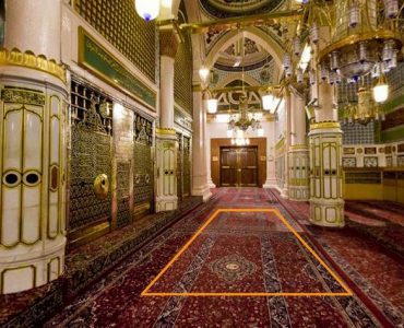 The approximate location of the house of Hafsa (may Allah be pleased with her