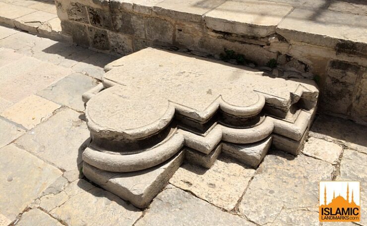 Crusader cross in Masjid al-Aqsa