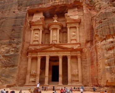 The front of the Treasury in Petra